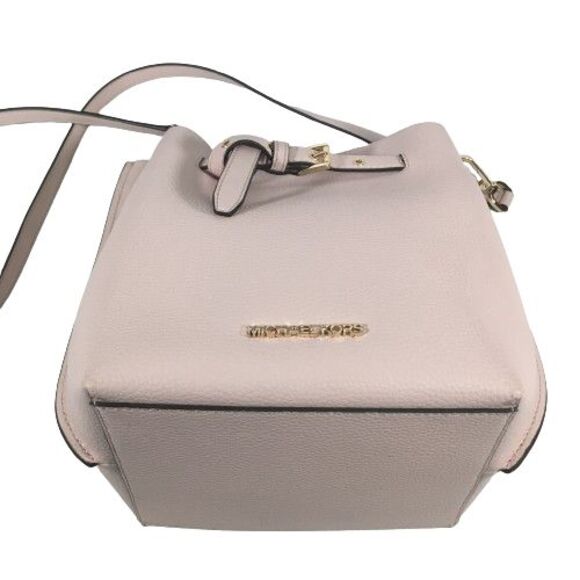 Michael Kors Small Pink Leather Bucket Crossbody Messenger Tote Bag Purse $348 - Picture 5 of 14
